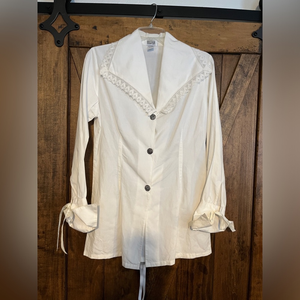Fabulous Sostanza 💯% Cotton Blouse   White 🕊️ Size Small